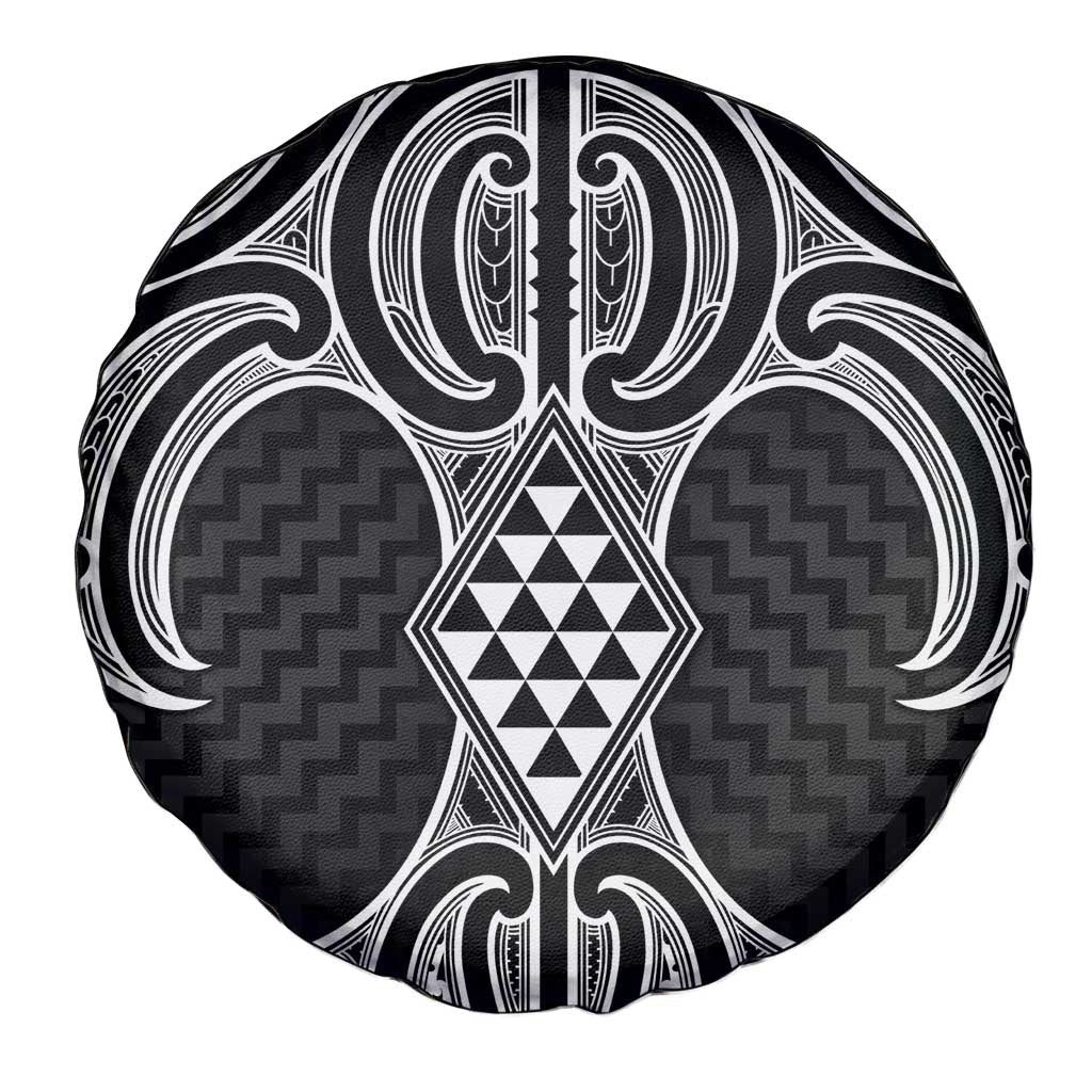 Ma Maori Ta Moko Poutama Art Spare Tire Cover