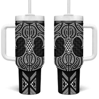 Ma Maori Ta Moko Poutama Art Tumbler With Handle