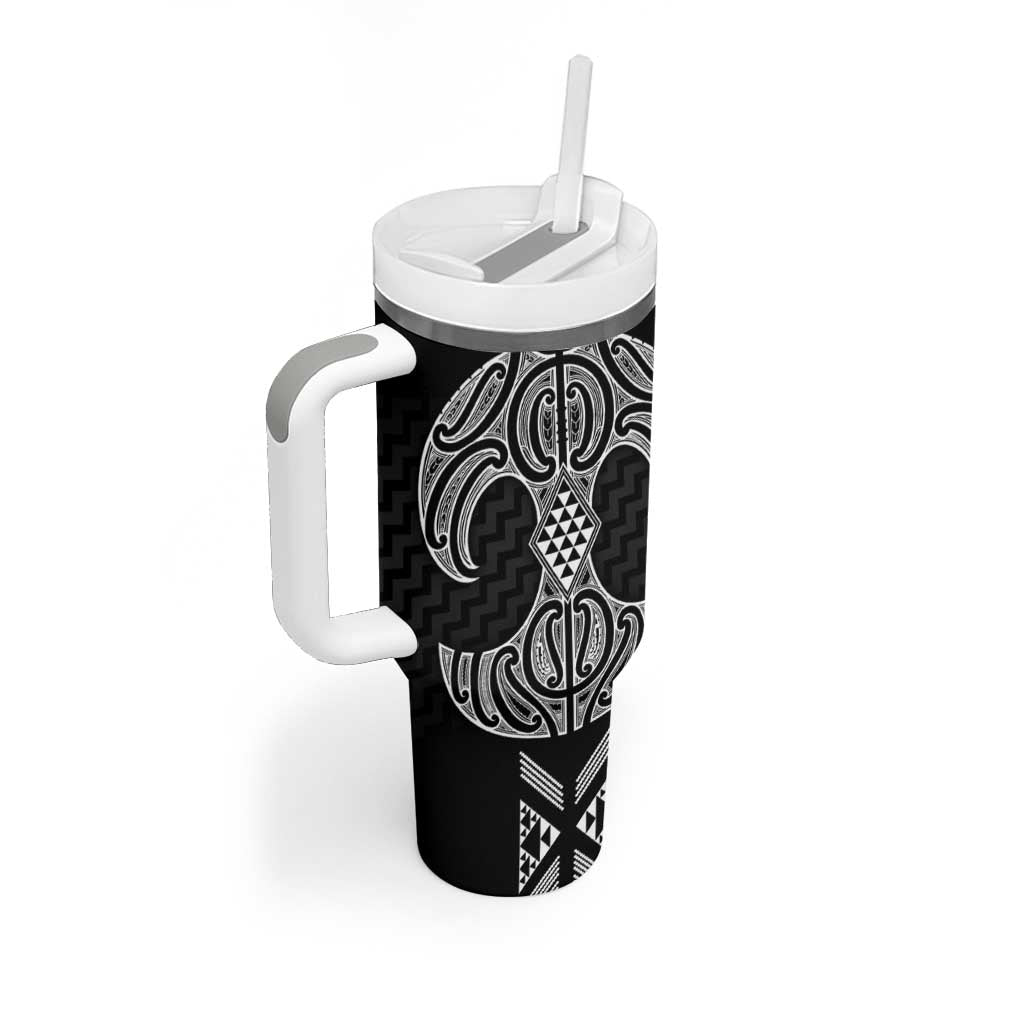 Ma Maori Ta Moko Poutama Art Tumbler With Handle