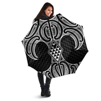 Ma Maori Ta Moko Poutama Art Umbrella - Polynesian Pride