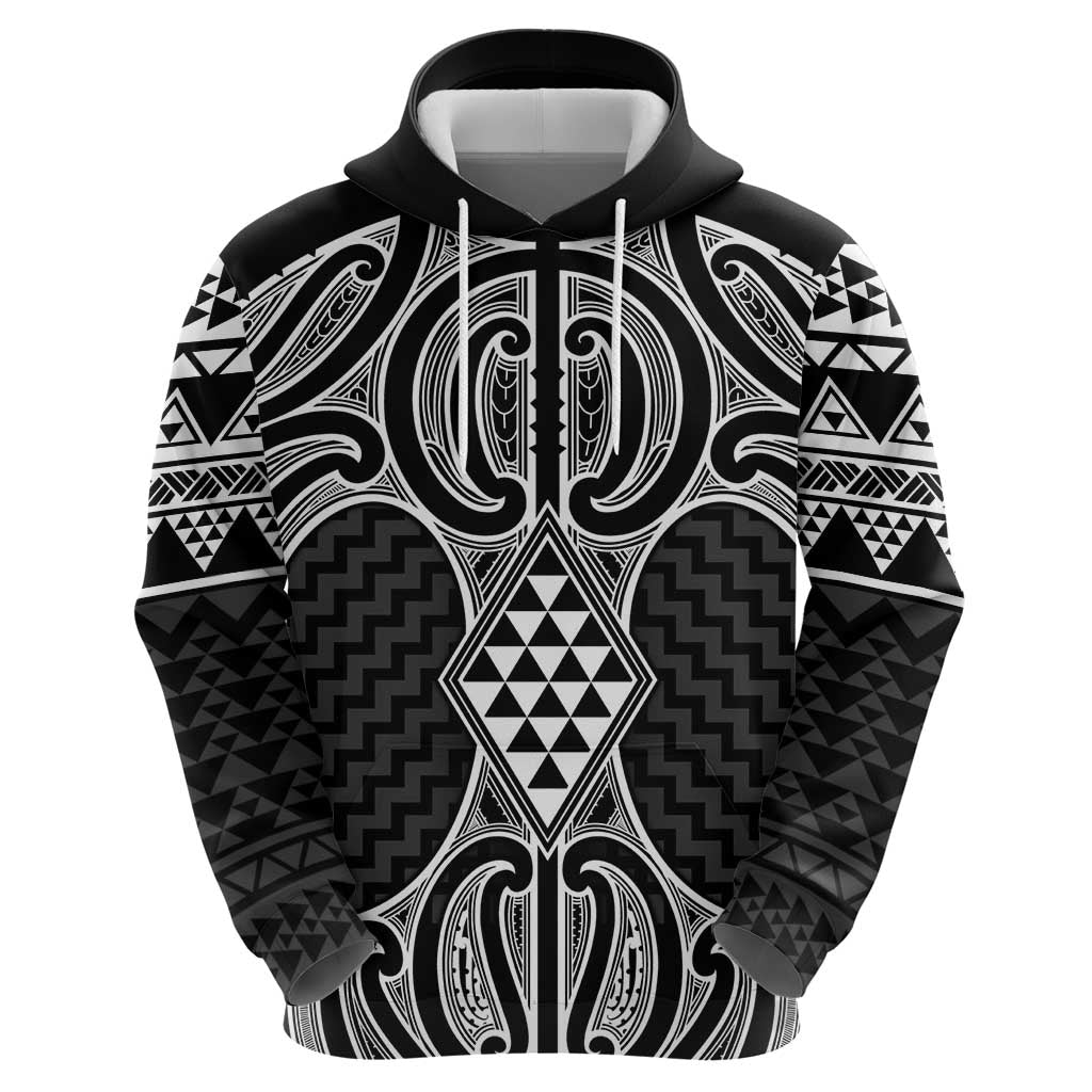 Ma Maori Ta Moko Poutama Art Zip Hoodie