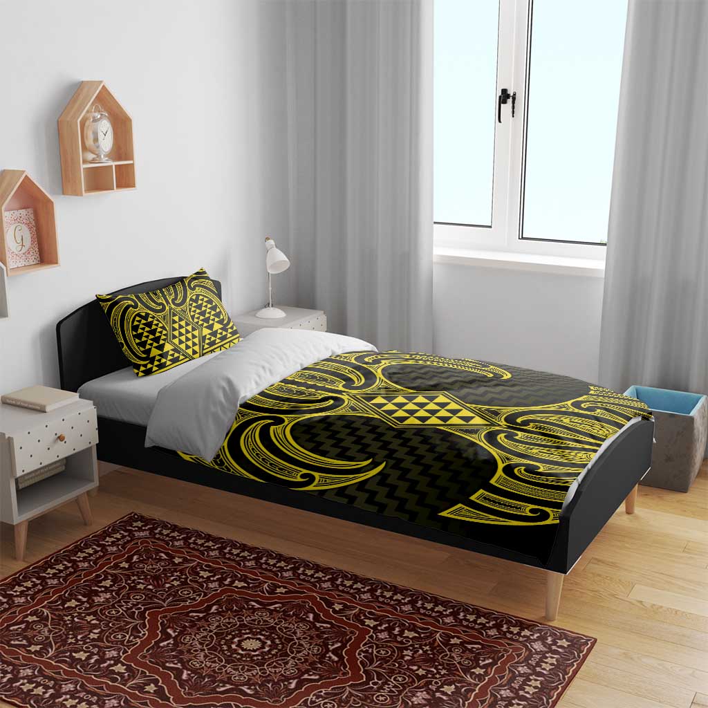 Mahi-dawg Maori Ta Moko Poutama Art Bedding Set