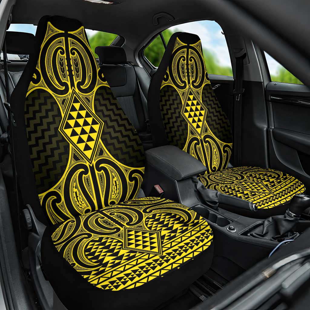 Mahi-dawg Maori Ta Moko Poutama Art Car Seat Cover