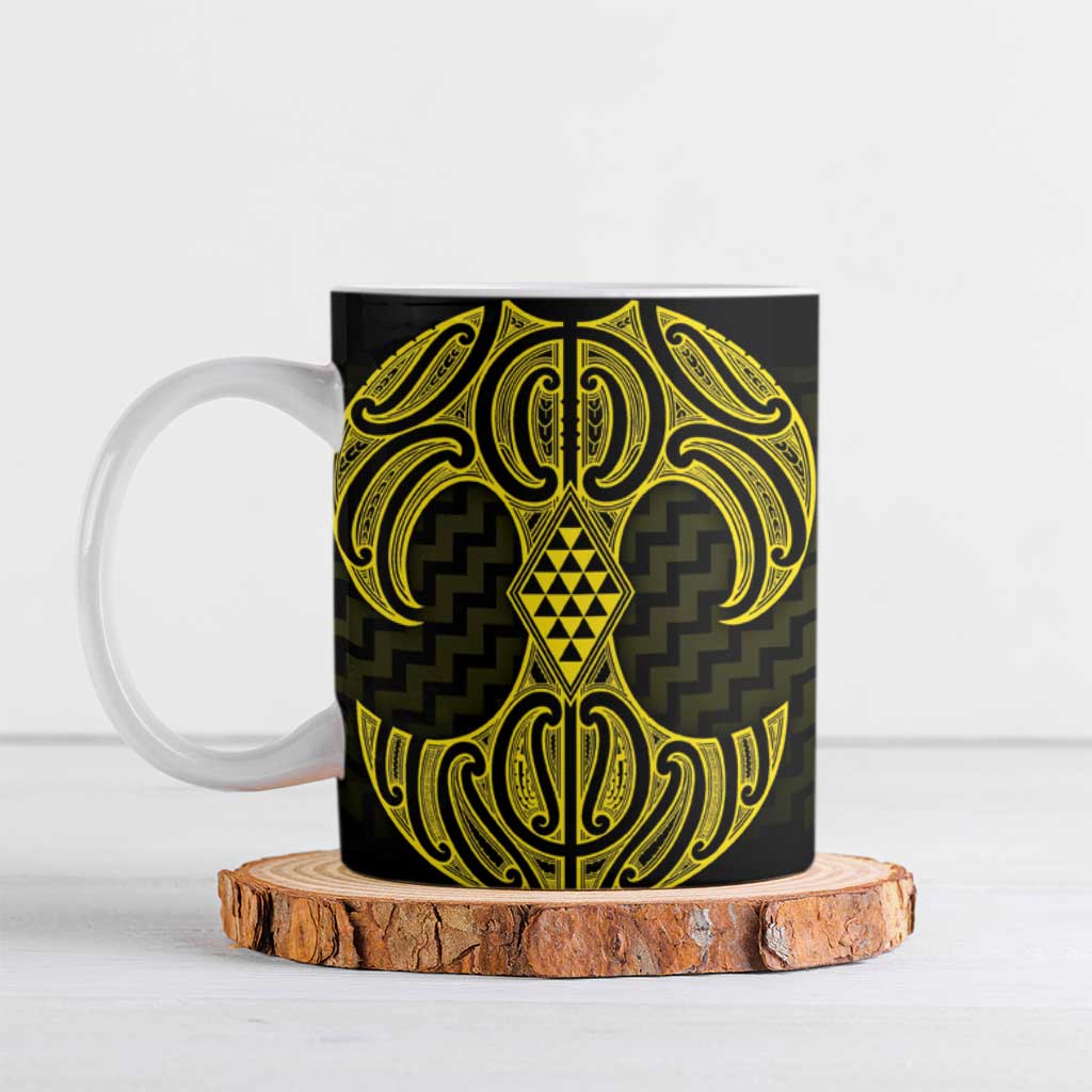 Mahi-dawg Maori Ta Moko Poutama Art Ceramic Mug - Polynesian Pride