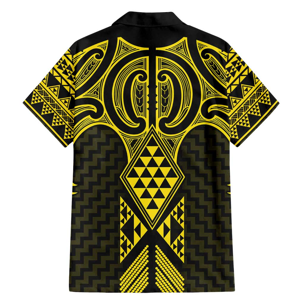 Mahi-dawg Maori Ta Moko Poutama Art Family Matching Long Sleeve Bodycon Dress and Hawaiian Shirt