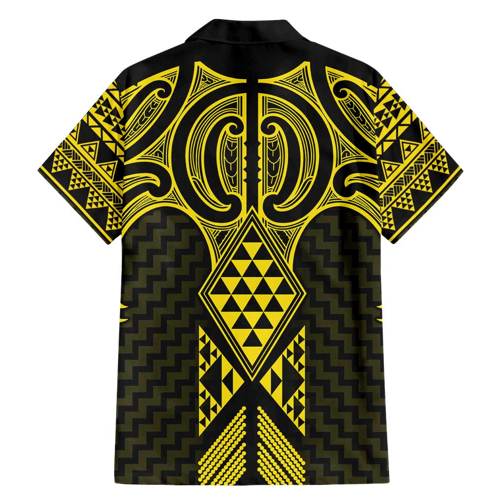Mahi-dawg Maori Ta Moko Poutama Art Family Matching Short Sleeve Bodycon Dress and Hawaiian Shirt