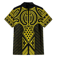 Mahi-dawg Maori Ta Moko Poutama Art Family Matching Short Sleeve Bodycon Dress and Hawaiian Shirt