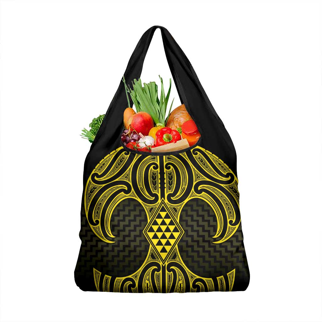 Mahi-dawg Maori Ta Moko Poutama Art Grocery Bag