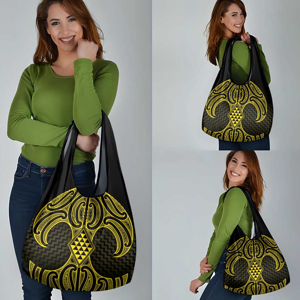 Mahi-dawg Maori Ta Moko Poutama Art Grocery Bag