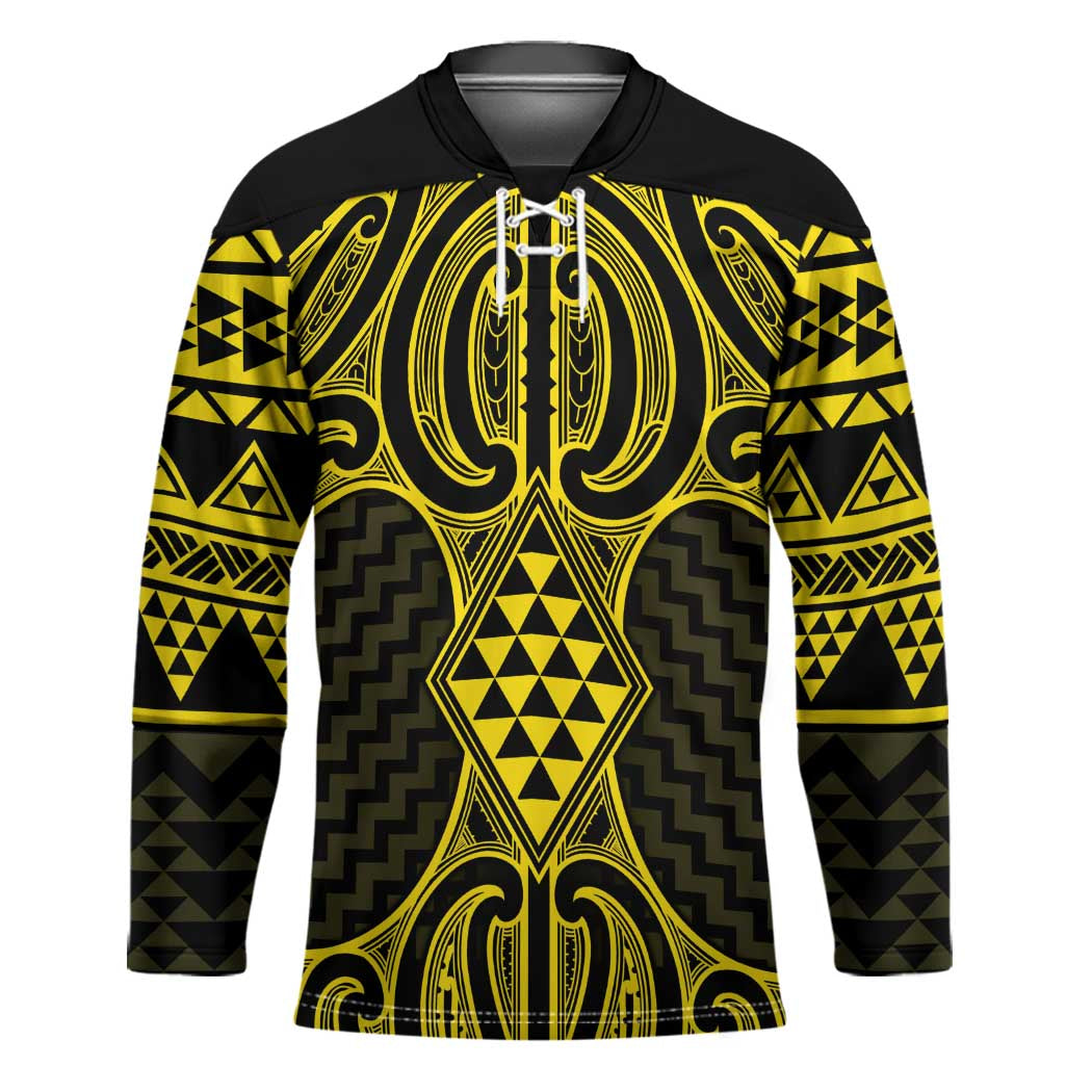 Mahi-dawg Maori Ta Moko Poutama Art Hockey Jersey - Polynesian Pride