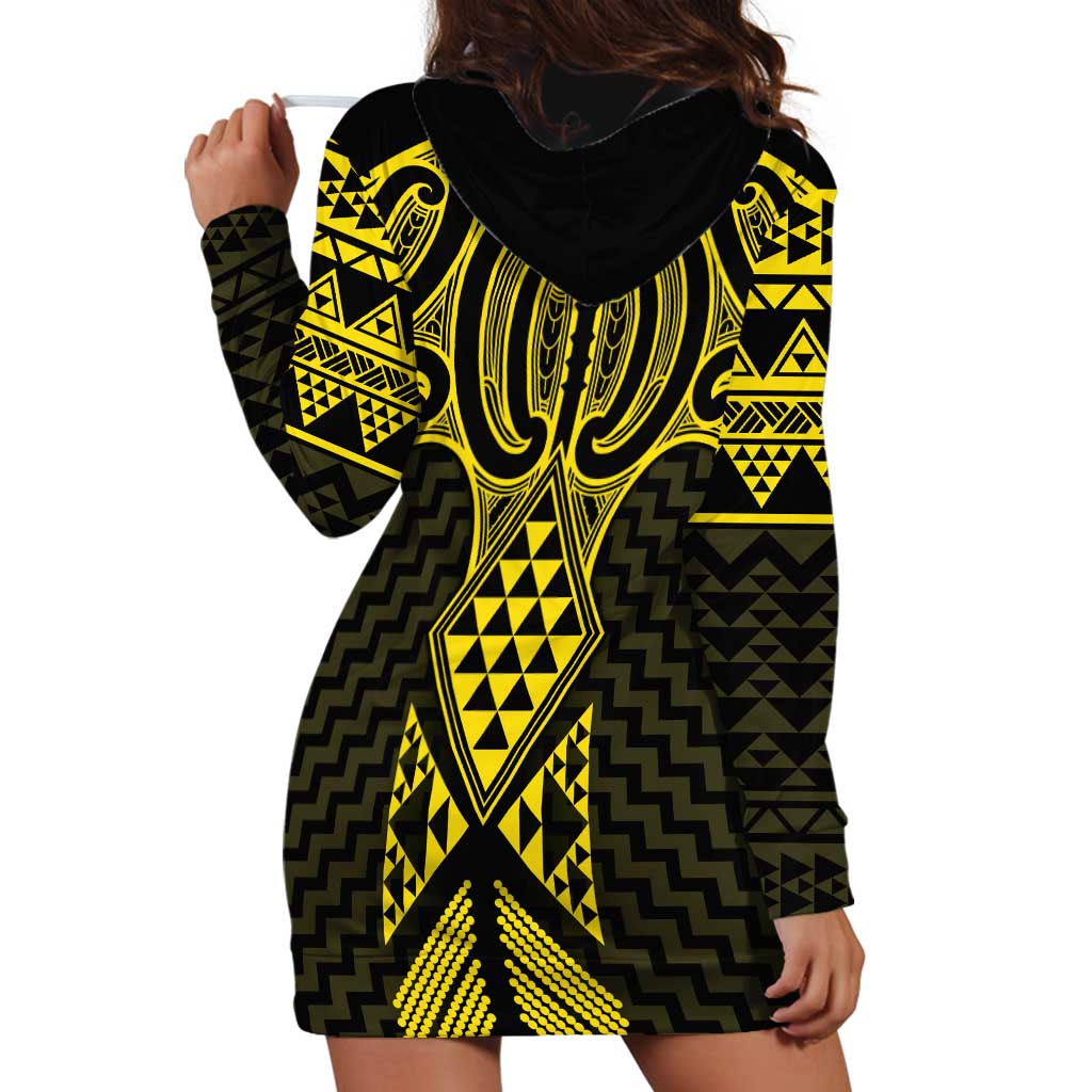 Mahi-dawg Maori Ta Moko Poutama Art Hoodie Dress
