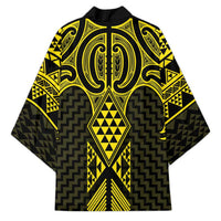 Mahi-dawg Maori Ta Moko Poutama Art Kimono - Polynesian Pride