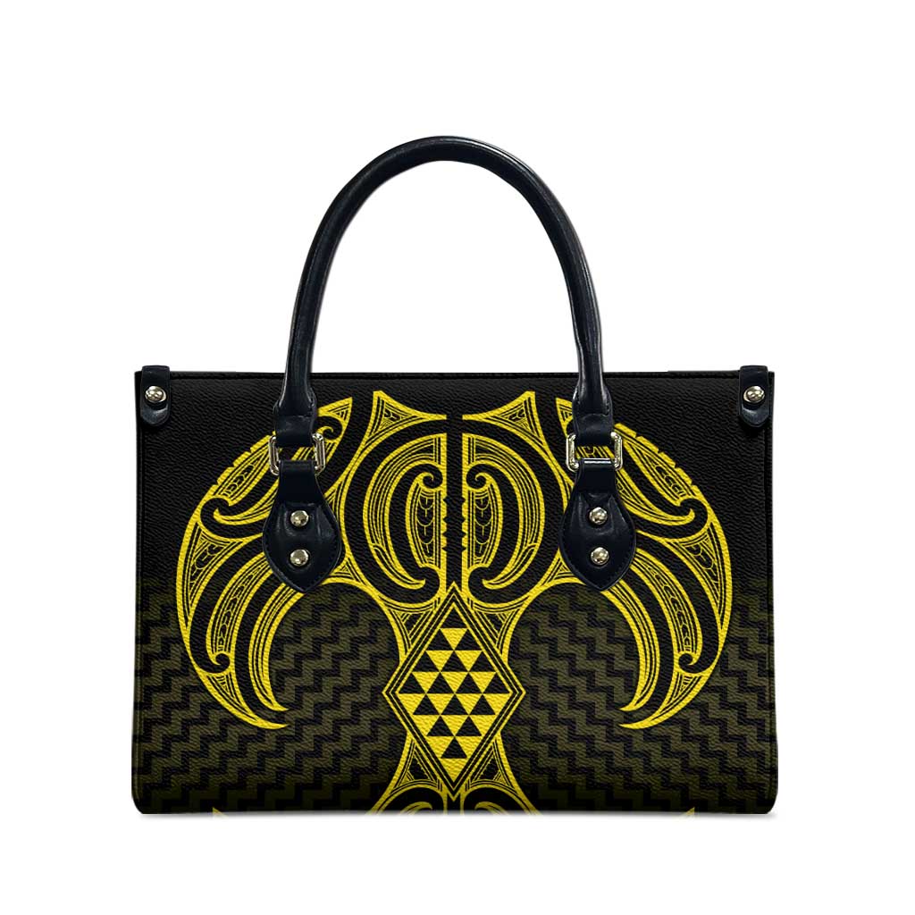 Mahi-dawg Maori Ta Moko Poutama Art Leather Bag - Polynesian Pride