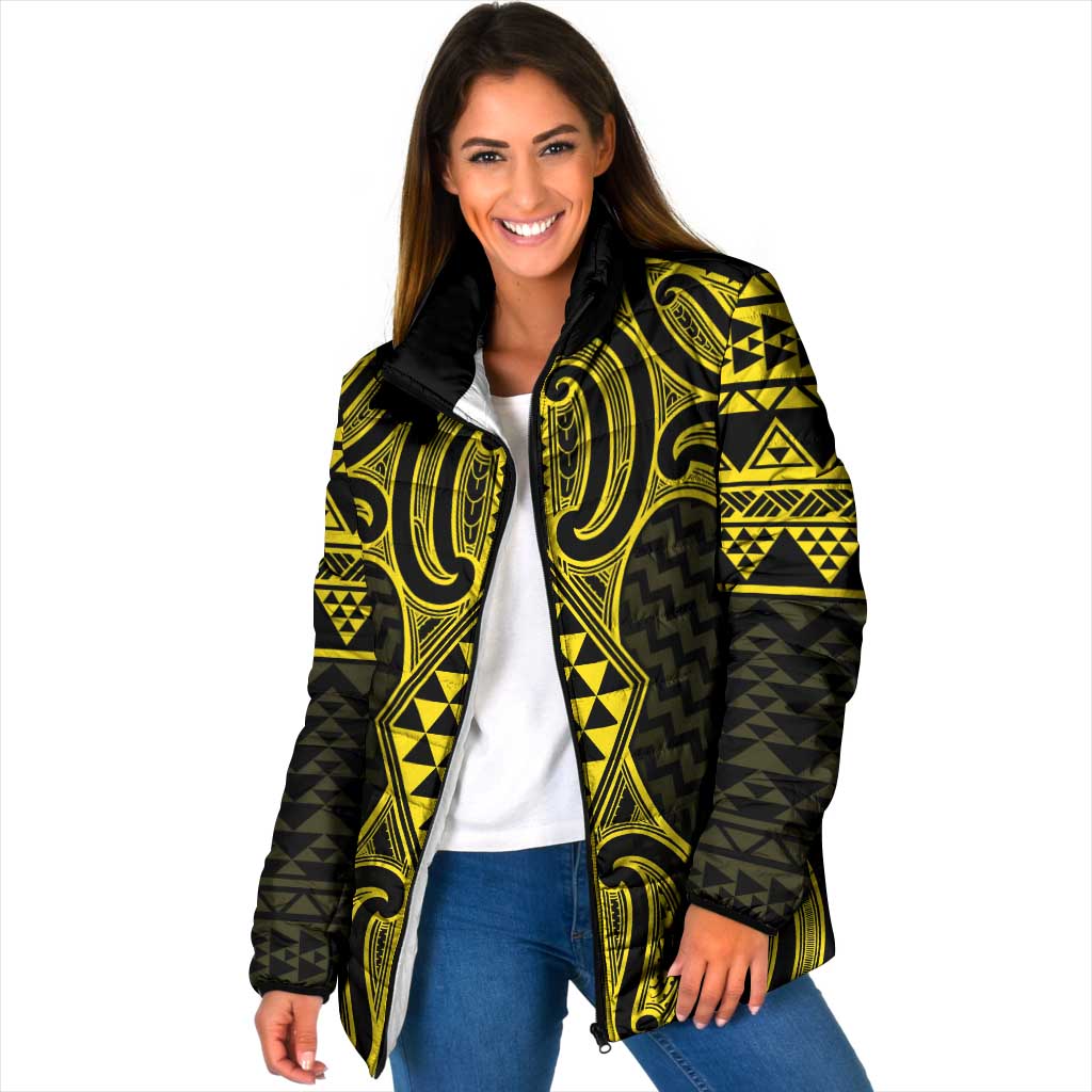 Mahi-dawg Maori Ta Moko Poutama Art Padded Jacket - Polynesian Pride