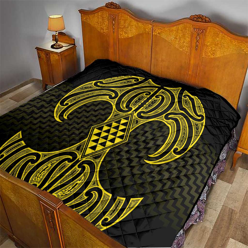 Mahi-dawg Maori Ta Moko Poutama Art Quilt