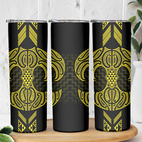 Mahi-dawg Maori Ta Moko Poutama Art Skinny Tumbler