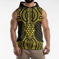 Mahi-dawg Maori Ta Moko Poutama Art Sleeveless Zip Hoodie - Polynesian Pride