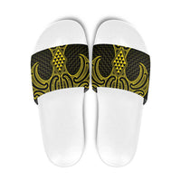 Mahi-dawg Maori Ta Moko Poutama Art Slide Sandals - Polynesian Pride