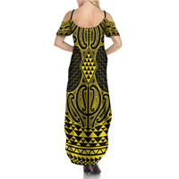 Mahi-dawg Maori Ta Moko Poutama Art Summer Maxi Dress