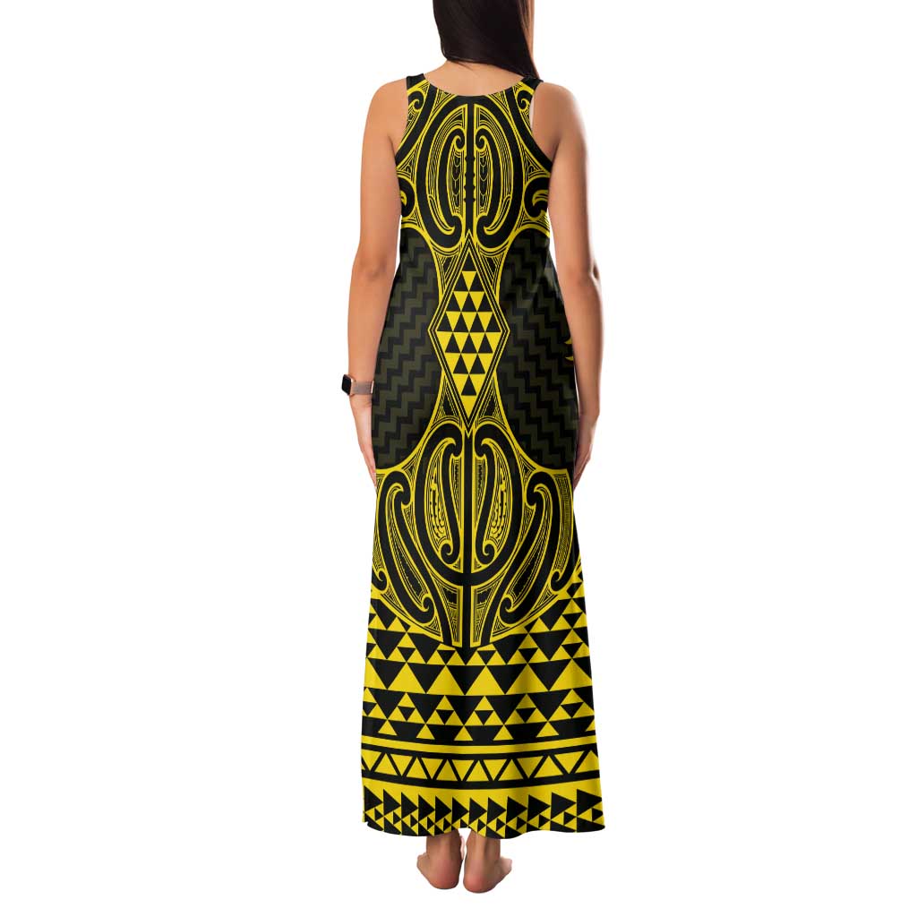 Mahi-dawg Maori Ta Moko Poutama Art Tank Maxi Dress