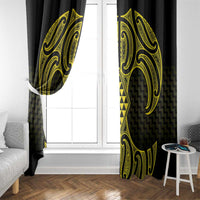 Mahi-dawg Maori Ta Moko Poutama Art Window Curtain