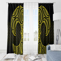 Mahi-dawg Maori Ta Moko Poutama Art Window Curtain