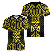 Mahi-dawg Maori Ta Moko Poutama Art Women V-Neck T-Shirt