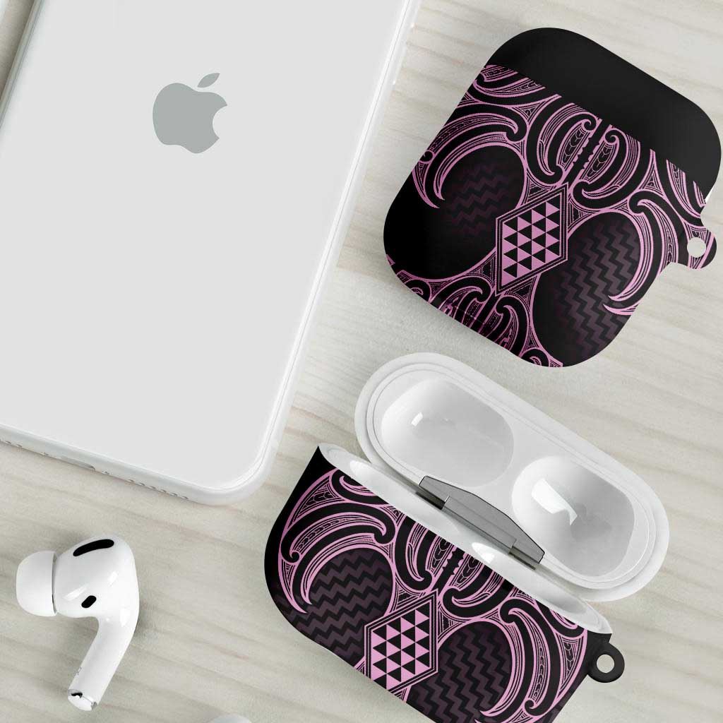 Mawhero Maori Ta Moko Poutama Art AirPods Case LT9 - Polynesian Pride