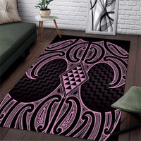 Mawhero Maori Ta Moko Poutama Art Area Rug