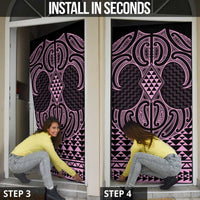 Mawhero Maori Ta Moko Poutama Art Door Cover - Polynesian Pride