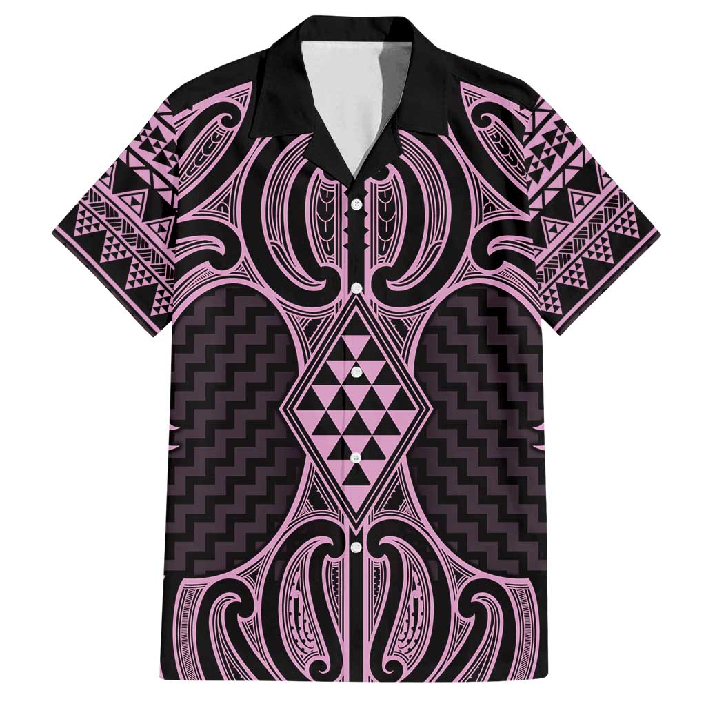 Mawhero Maori Ta Moko Poutama Art Family Matching Long Sleeve Bodycon Dress and Hawaiian Shirt