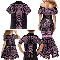 Mawhero Maori Ta Moko Poutama Art Family Matching Mermaid Dress and Hawaiian Shirt