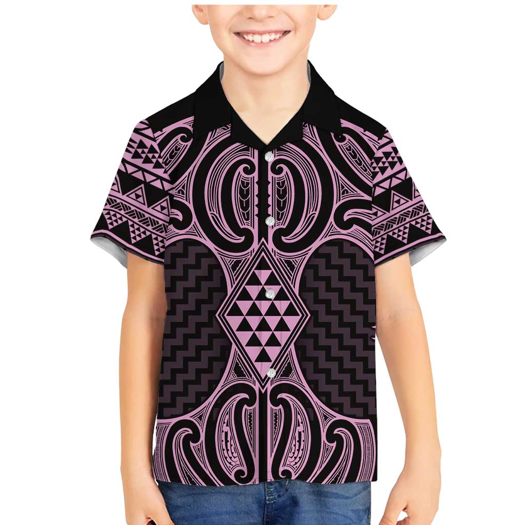 Mawhero Maori Ta Moko Poutama Art Family Matching Mermaid Dress and Hawaiian Shirt
