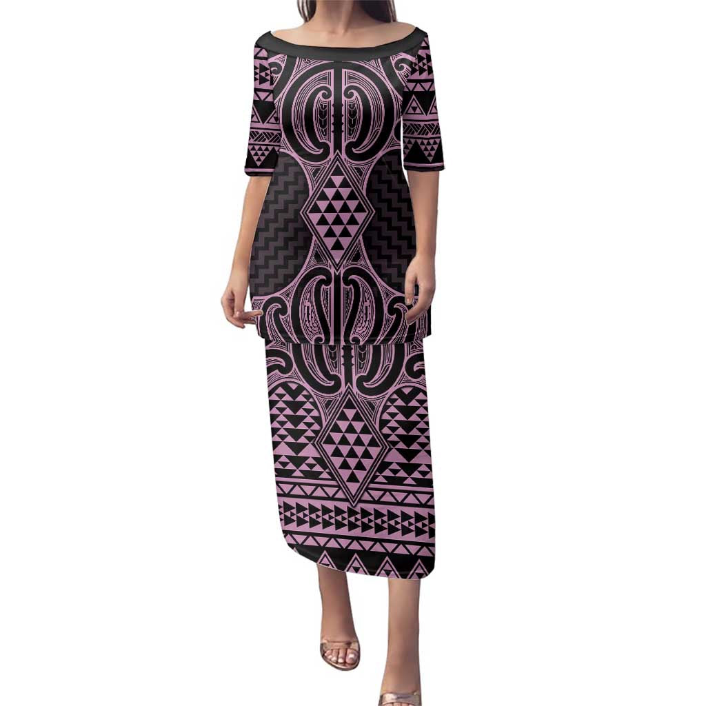 Mawhero Maori Ta Moko Poutama Art Family Matching Puletasi and Hawaiian Shirt