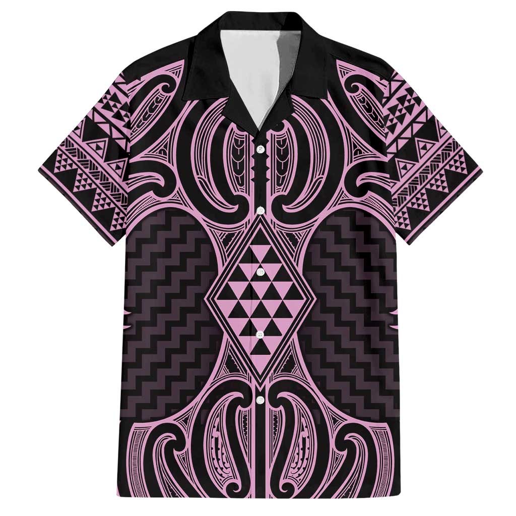 Mawhero Maori Ta Moko Poutama Art Family Matching Short Sleeve Bodycon Dress and Hawaiian Shirt