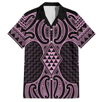 Mawhero Maori Ta Moko Poutama Art Family Matching Short Sleeve Bodycon Dress and Hawaiian Shirt