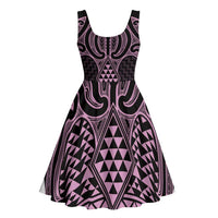 Mawhero Maori Ta Moko Poutama Art Midi Dress - Polynesian Pride