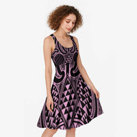Mawhero Maori Ta Moko Poutama Art Midi Dress - Polynesian Pride