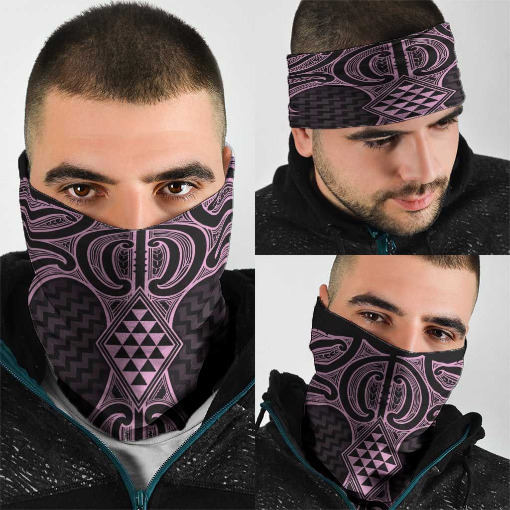 Mawhero Maori Ta Moko Poutama Art Neck Gaiter - Polynesian Pride