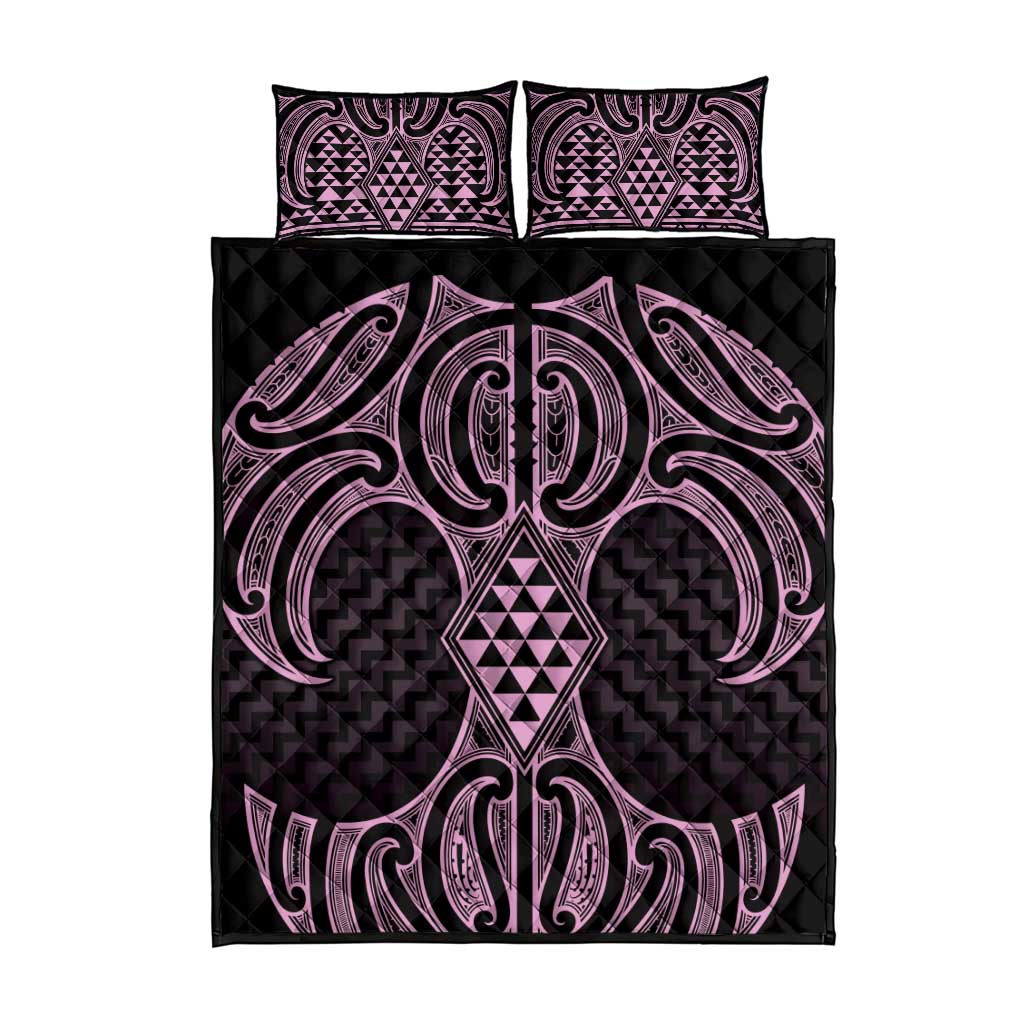 Mawhero Maori Ta Moko Poutama Art Quilt Bed Set
