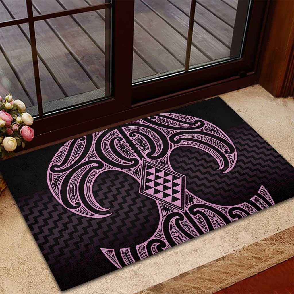 Mawhero Maori Ta Moko Poutama Art Rubber Doormat