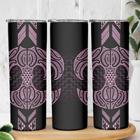 Mawhero Maori Ta Moko Poutama Art Skinny Tumbler