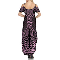 Mawhero Maori Ta Moko Poutama Art Summer Maxi Dress