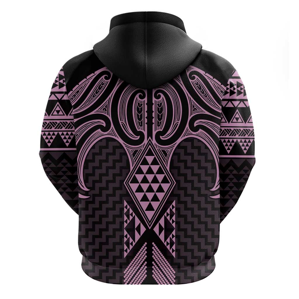 Mawhero Maori Ta Moko Poutama Art Zip Hoodie