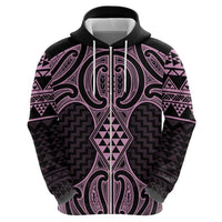 Mawhero Maori Ta Moko Poutama Art Zip Hoodie