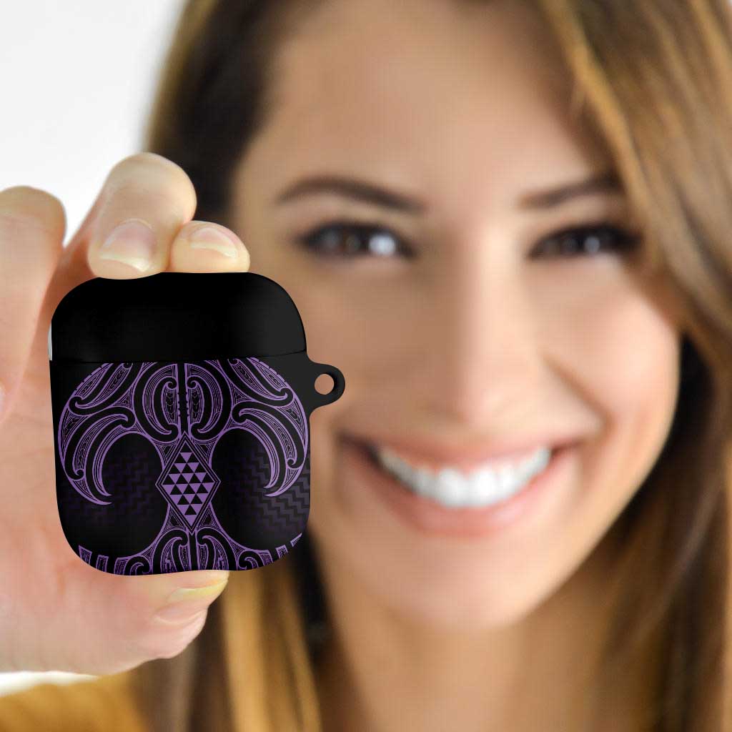 Waiporoporo Maori Ta Moko Poutama Art AirPods Case - Polynesian Pride