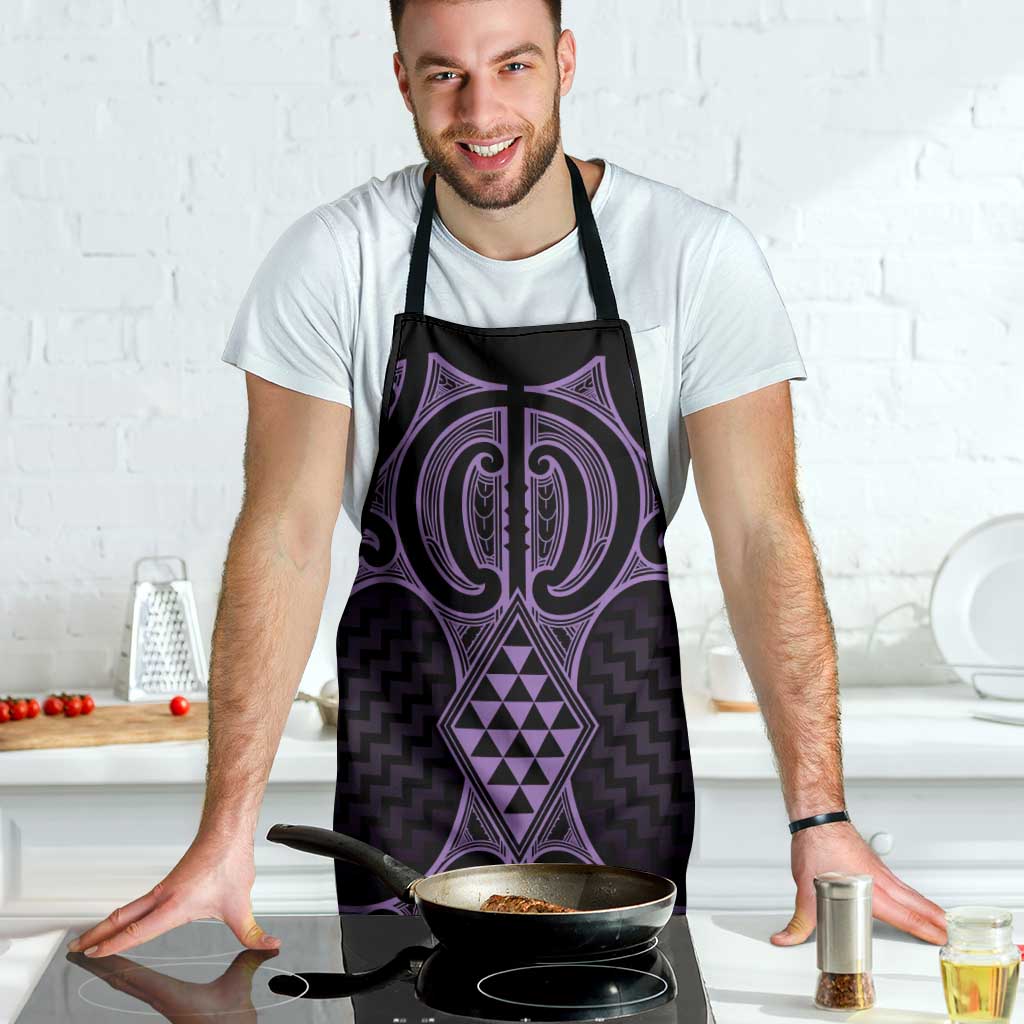 Waiporoporo Maori Ta Moko Poutama Art Apron - Polynesian Pride