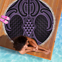 Waiporoporo Maori Ta Moko Poutama Art Beach Blanket