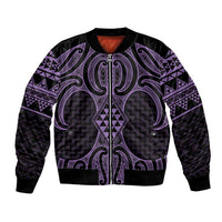 Waiporoporo Maori Ta Moko Poutama Art Bomber Jacket
