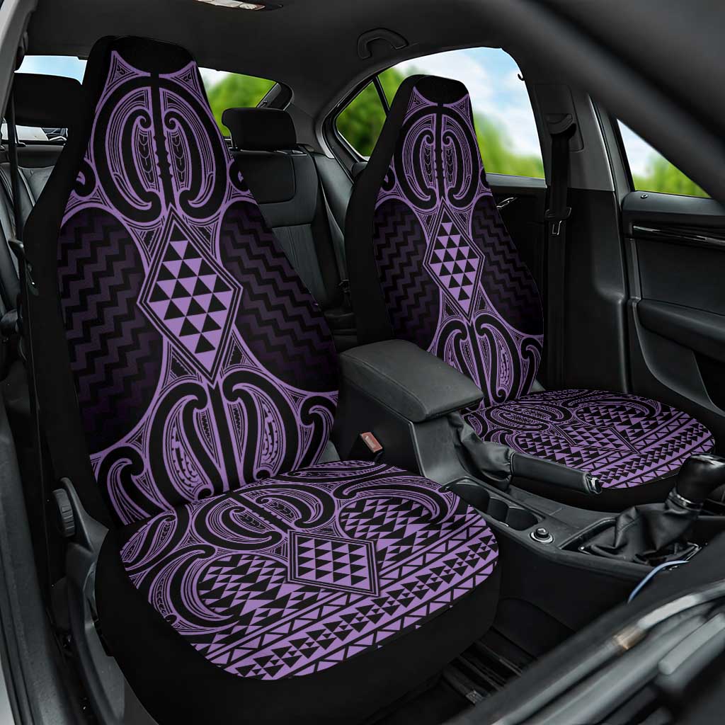 Waiporoporo Maori Ta Moko Poutama Art Car Seat Cover
